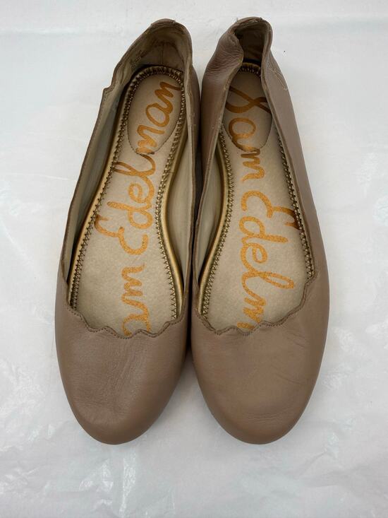 Sam Edelman Shoes - Sam Edelman Finnegan Nude Leather Scalloped Ballet Flats Size 8 Capsule